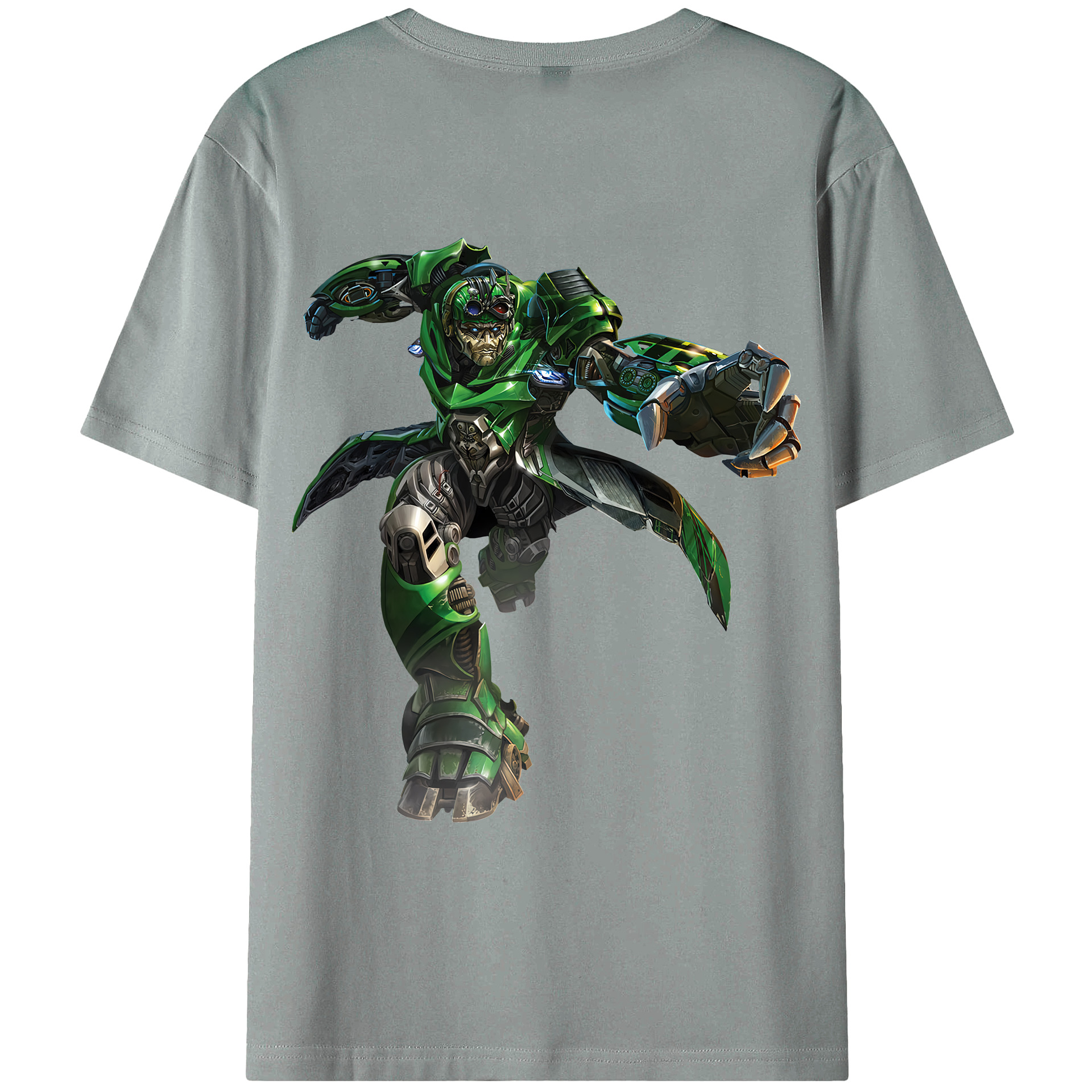 （画像用） Transformers トランスフォーマー 綿100％ メンズ半袖Tシャツ（バックプリント） 通気性